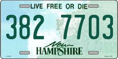 NH license plate 3827703
