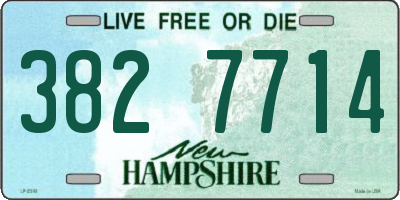 NH license plate 3827714
