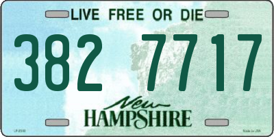 NH license plate 3827717