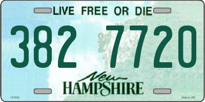 NH license plate 3827720