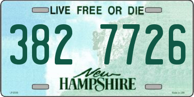 NH license plate 3827726