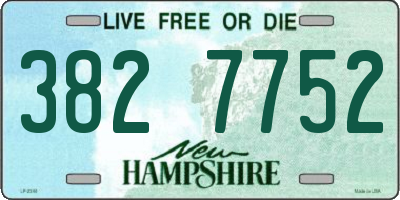 NH license plate 3827752