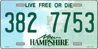 NH license plate 3827753