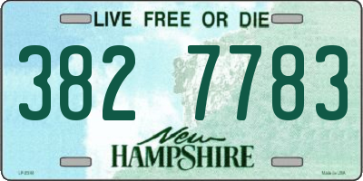 NH license plate 3827783