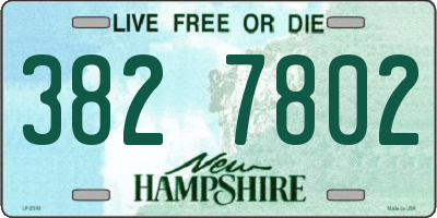 NH license plate 3827802