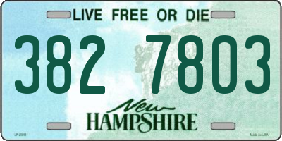 NH license plate 3827803