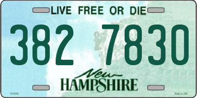 NH license plate 3827830