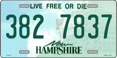 NH license plate 3827837