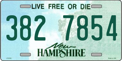 NH license plate 3827854