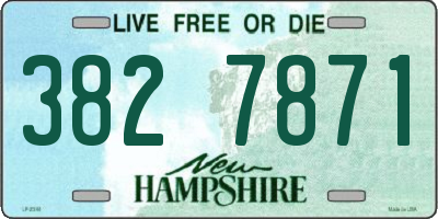 NH license plate 3827871