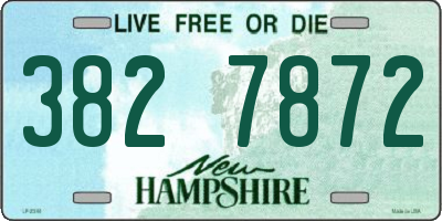 NH license plate 3827872