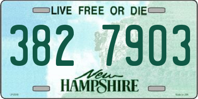 NH license plate 3827903