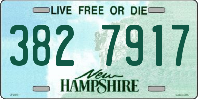 NH license plate 3827917