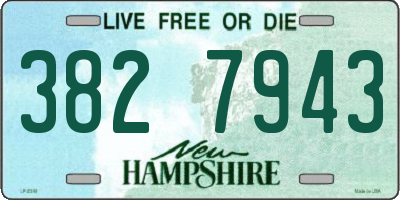 NH license plate 3827943