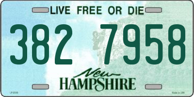 NH license plate 3827958