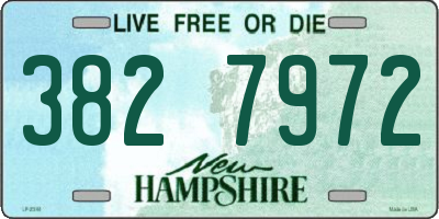 NH license plate 3827972