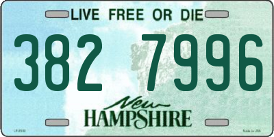 NH license plate 3827996