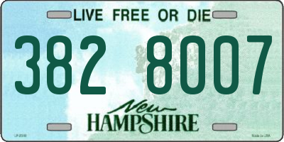 NH license plate 3828007