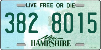 NH license plate 3828015