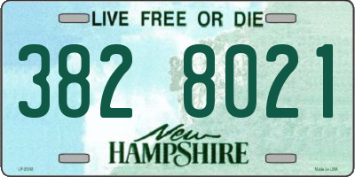 NH license plate 3828021