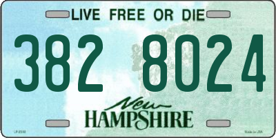NH license plate 3828024