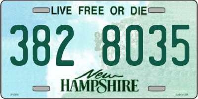 NH license plate 3828035