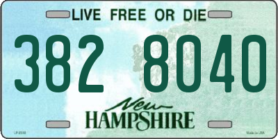 NH license plate 3828040