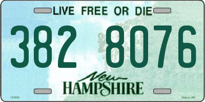 NH license plate 3828076