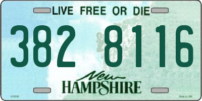 NH license plate 3828116