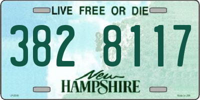 NH license plate 3828117