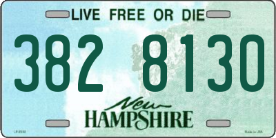 NH license plate 3828130