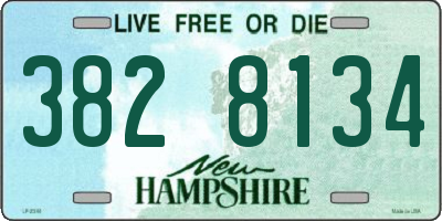 NH license plate 3828134