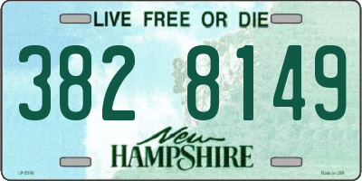 NH license plate 3828149