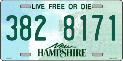 NH license plate 3828171