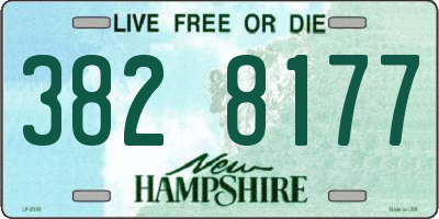 NH license plate 3828177