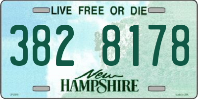 NH license plate 3828178