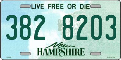 NH license plate 3828203