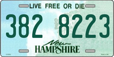 NH license plate 3828223