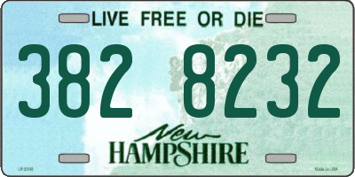 NH license plate 3828232