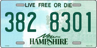 NH license plate 3828301