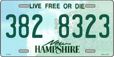 NH license plate 3828323