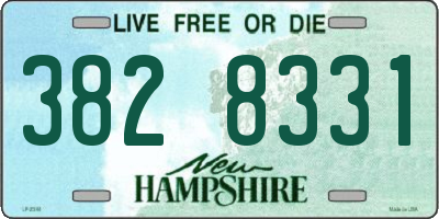 NH license plate 3828331