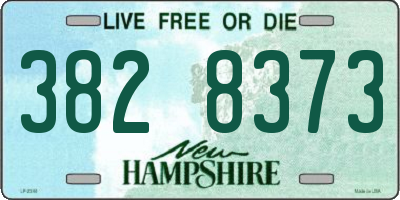 NH license plate 3828373