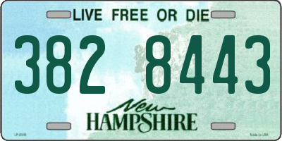 NH license plate 3828443