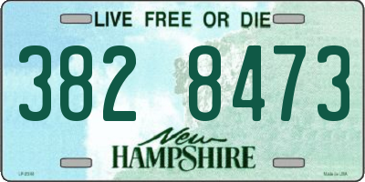 NH license plate 3828473