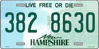 NH license plate 3828630
