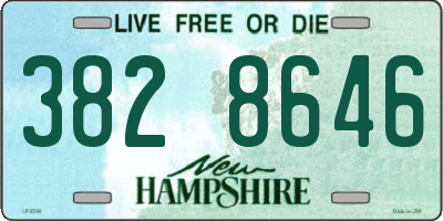 NH license plate 3828646