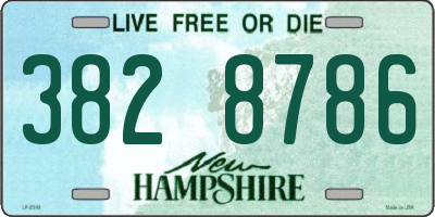 NH license plate 3828786