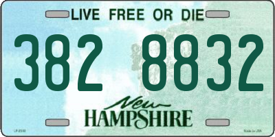 NH license plate 3828832