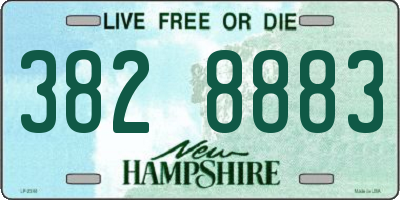 NH license plate 3828883